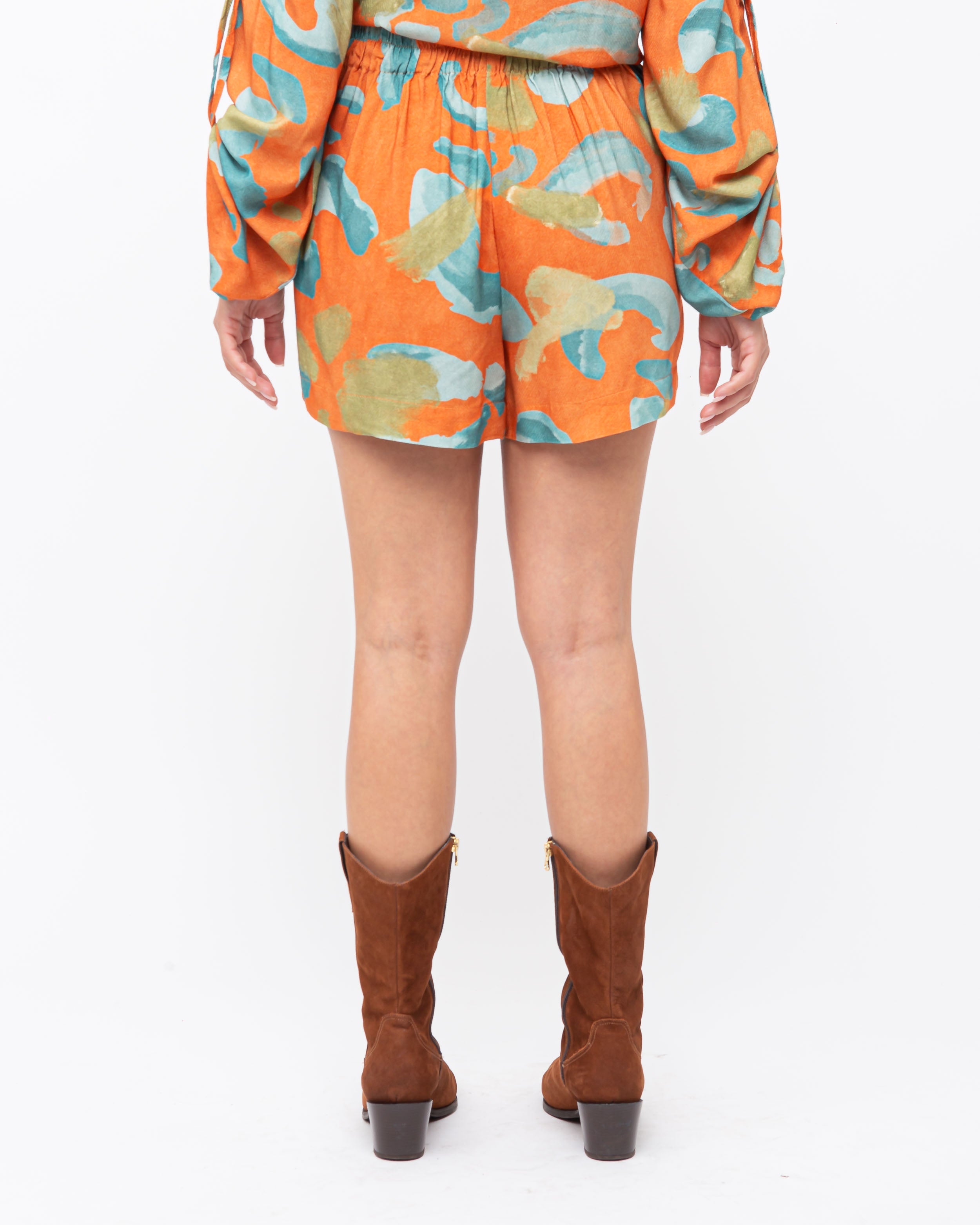 Shorts Saia Viscose Estampa Animal